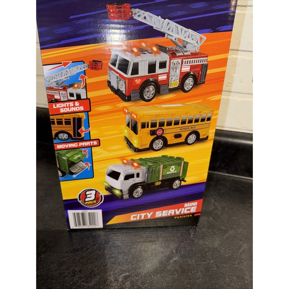 Adventure Force, 3-City Service Vehicles, Lights, Sounds & Moving Parts NEW - Picture 9 of 9
